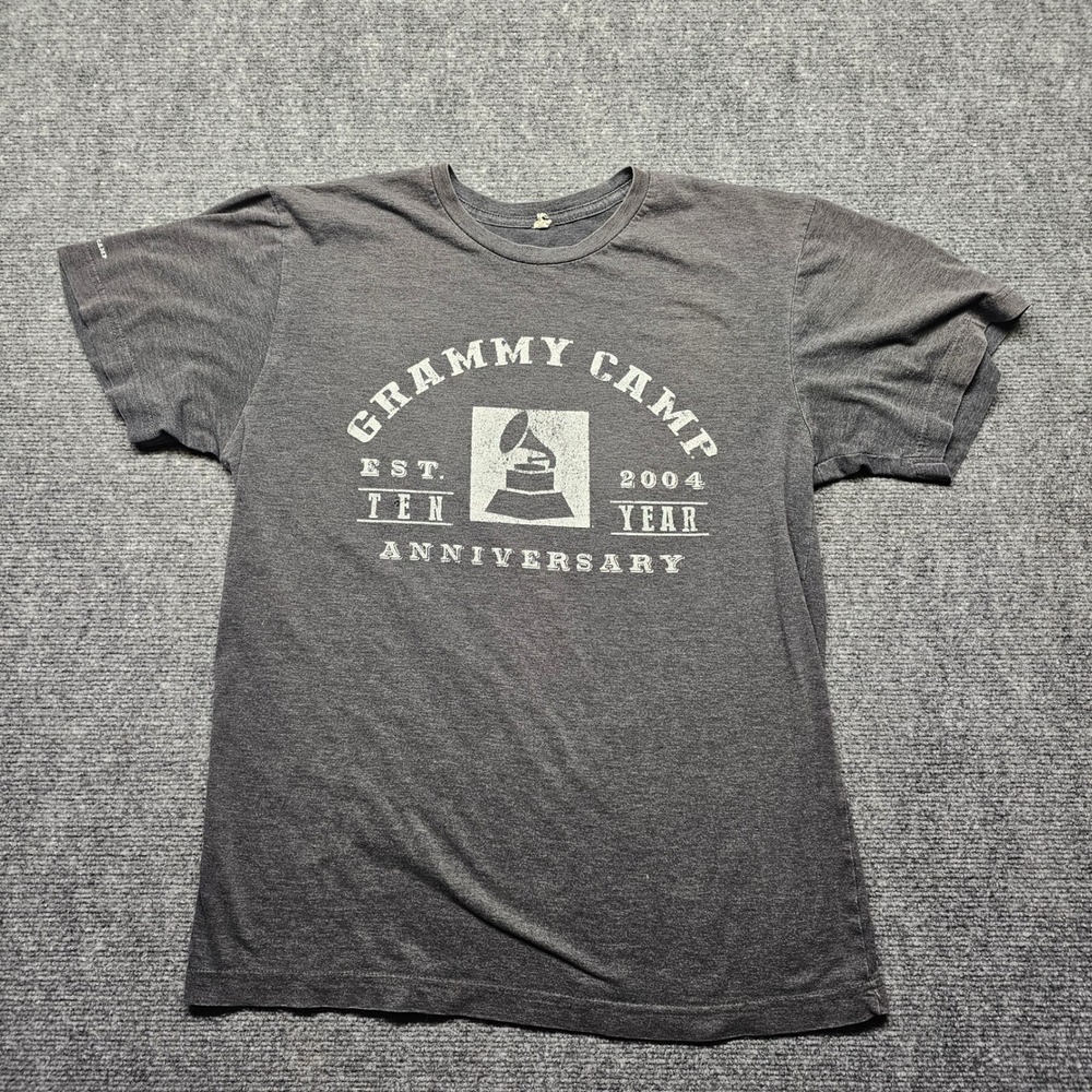 Grammy Camp 10th Anniversary T-Shirt Mens Small Gray Heather Music Promo 2004